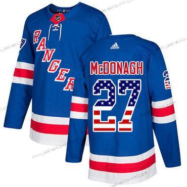 Adidas Miesten New York Rangers #27 Ryan Mcdonagh Royal Sininen Kotiottelupaita Aito USA Flag Ommeltu NHL Paita