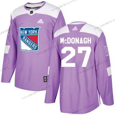 Adidas Miesten New York Rangers #27 Ryan Mcdonagh Violetti Aito Taistelee syöpää vastaan Ommeltu NHL Paita