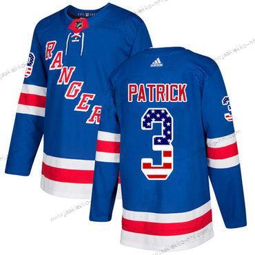 Adidas Miesten New York Rangers #3 James Patrick Royal Sininen Kotiottelupaita Aito USA Flag Ommeltu NHL Paita