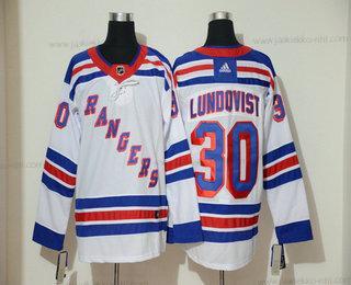 Adidas Miesten New York Rangers #30 Henrik Lundqvist Valkoinen Ommeltu NHL Paita