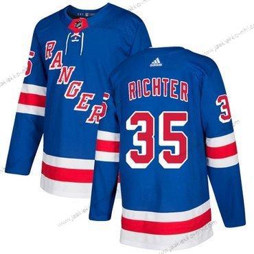 Adidas Miesten New York Rangers #35 Mike Richter Royal Sininen Kotiottelupaita Aito Ommeltu NHL Paita