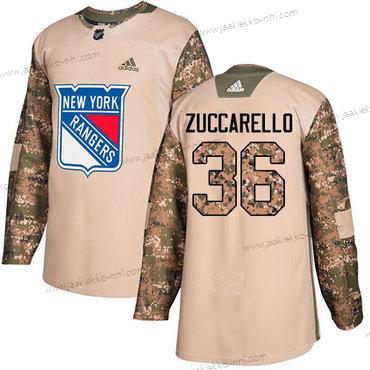 Adidas Miesten New York Rangers #36 Mats Zuccarello Maastokuvio Aito 2017 Veterans Day Ommeltu NHL Paita