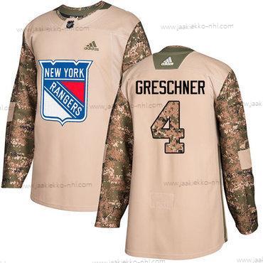 Adidas Miesten New York Rangers #4 Ron Greschner Maastokuvio Aito 2017 Veterans Day Ommeltu NHL Paita