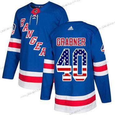 Adidas Miesten New York Rangers #40 Michael Grabner Royal Sininen Kotiottelupaita Aito USA Flag Ommeltu NHL Paita