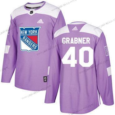 Adidas Miesten New York Rangers #40 Michael Grabner Violetti Aito Taistelee syöpää vastaan Ommeltu NHL Paita