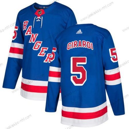 Adidas Miesten New York Rangers #5 Dan Girardi Royal Sininen Kotiottelupaita Aito Ommeltu NHL Paita