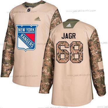 Adidas Miesten New York Rangers #68 Jaromir Jagr Maastokuvio Aito 2017 Veterans Day Ommeltu NHL Paita