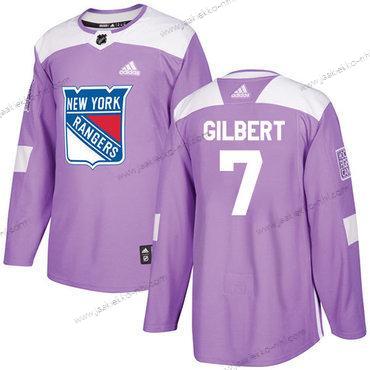 Adidas Miesten New York Rangers #7 Rod Gilbert Violetti Aito Taistelee syöpää vastaan Ommeltu NHL Paita