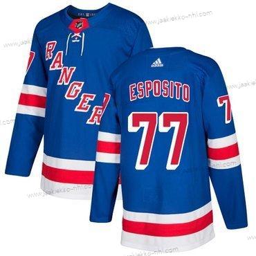 Adidas Miesten New York Rangers #77 Phil Esposito Royal Sininen Kotiottelupaita Aito Ommeltu NHL Paita