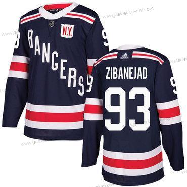 Adidas Miesten New York Rangers #93 Mika Zibanejad Laivastonsininen Sininen Aito 2018 Talvi Klassinen Ommeltu NHL Paita