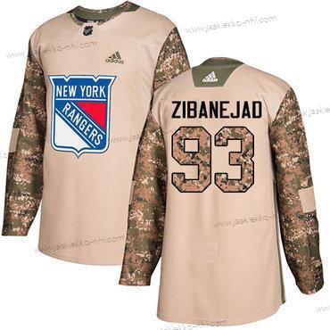 Adidas Miesten New York Rangers #93 Mika Zibanejad Maastokuvio Aito 2017 Veterans Day Ommeltu NHL Paita