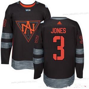 Adidas Miesten North Amerikka Jääkiekko #3 Seth Jones Musta 2016 World Cup Of Jääkiekko Ommeltu WCH Game Paita