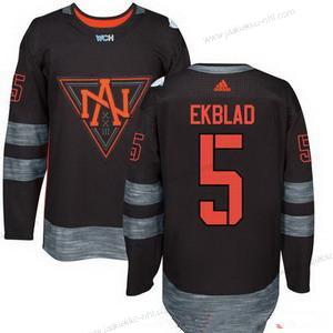 Adidas Miesten North Amerikka Jääkiekko #5 Aaron Ekblad Musta 2016 World Cup Of Jääkiekko Ommeltu WCH Game Paita