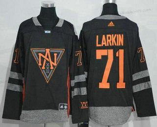 Adidas Miesten North Amerikka Jääkiekko #71 Dylan Larkin Musta 2016 World Cup Of Jääkiekko Ommeltu WCH Game Paita