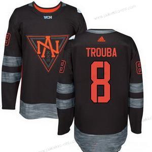 Adidas Miesten North Amerikka Jääkiekko #8 Jacob Trouba Musta 2016 World Cup Of Jääkiekko Ommeltu WCH Game Paita