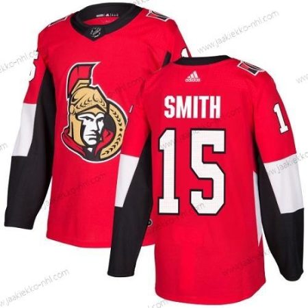 Adidas Miesten Ottawa Senators #15 Zack Smith Punainen Kotiottelupaita Aito Ommeltu NHL Paita