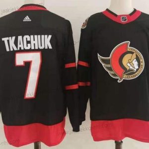 Adidas Miesten Ottawa Senators #7 Brady Tkachuk Musta 2020-21 Ommeltu NHL Paita