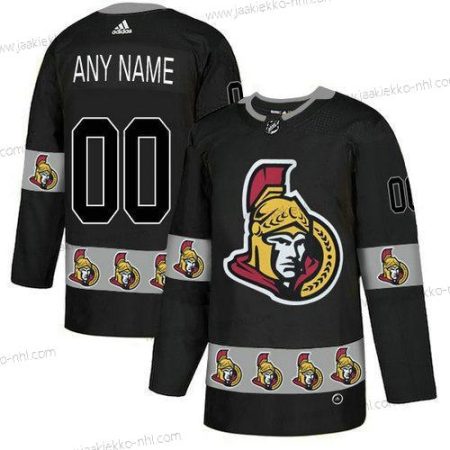 Adidas Miesten Ottawa Senators Mukautettu Musta Maajoukkue Logos Paita