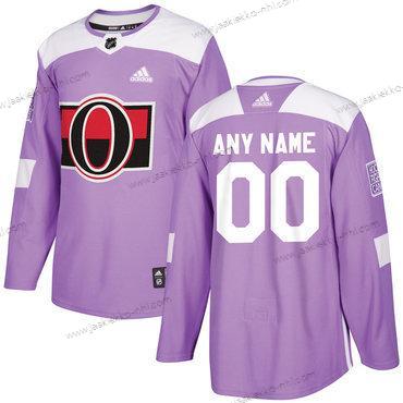 Adidas Miesten Ottawa Senators Mukautettu Violetti Pinkki Jääkiekko Taistelee syöpää vastaan Harjoitus Paita