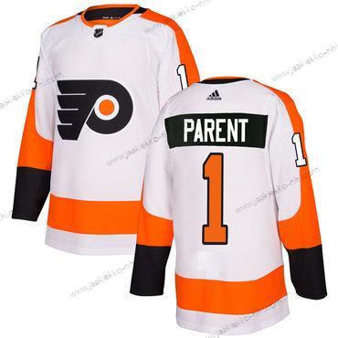 Adidas Miesten Philadelphia Flyers #1 Bernie Parent Valkoinen Aito Ommeltu NHL Paita