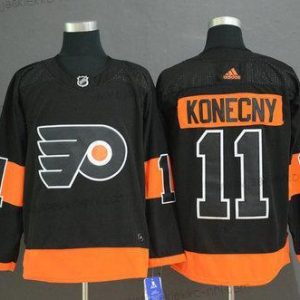 Adidas Miesten Philadelphia Flyers #11 Travis Konecny Musta Vaihtopaita Paita