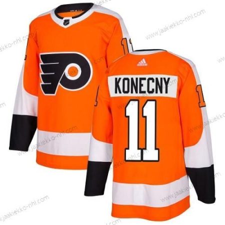 Adidas Miesten Philadelphia Flyers #11 Travis Konecny Oranssi Kotiottelupaita Aito Ommeltu NHL Paita