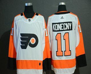 Adidas Miesten Philadelphia Flyers #11 Travis Konecny Valkoinen Ommeltu NHL Paita