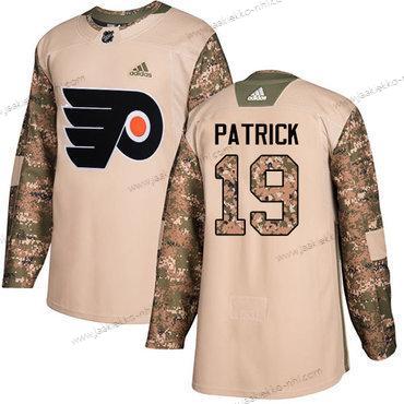 Adidas Miesten Philadelphia Flyers #19 Nolan Patrick Maastokuvio Aito 2017 Veterans Day Ommeltu NHL Paita