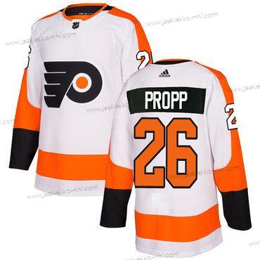 Adidas Miesten Philadelphia Flyers #26 Brian Propp Valkoinen Aito Ommeltu NHL Paita