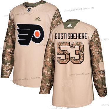 Adidas Miesten Philadelphia Flyers #53 Shayne Gostisbehere Maastokuvio Aito 2017 Veterans Day Ommeltu NHL Paita