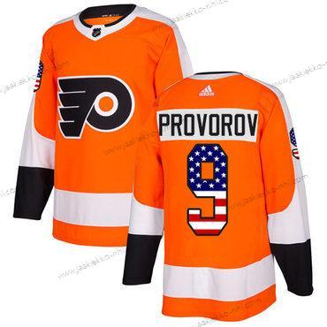 Adidas Miesten Philadelphia Flyers #9 Ivan Provorov Oranssi Kotiottelupaita Aito USA Flag Ommeltu NHL Paita