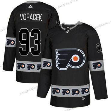 Adidas Miesten Philadelphia Flyers #93 Jakub Voracek Musta Maajoukkue Logos Paita