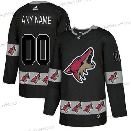 Adidas Miesten Phoenix Coyotes Mukautettu Maajoukkue Logos Musta Paita