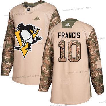 Adidas Miesten Pittsburgh Penguins #10 Ron Francis Maastokuvio Aito 2017 Veterans Day Ommeltu NHL Paita