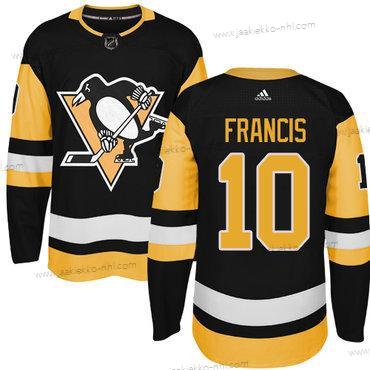 Adidas Miesten Pittsburgh Penguins #10 Ron Francis Musta Vaihtopaita Aito Ommeltu NHL Paita