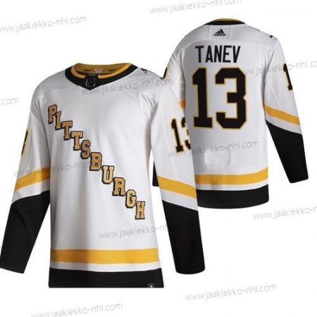 Adidas Miesten Pittsburgh Penguins #13 Brandon Tanev Valkoinen 2020-21 Käänteinen Retro Vaihtopaita NHL Paita