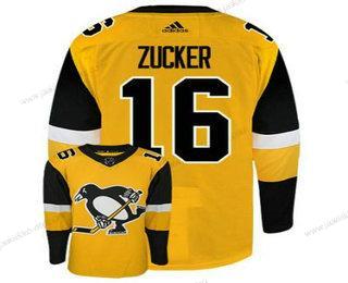 Adidas Miesten Pittsburgh Penguins #16 Jason Zucker Keltainen Ommeltu NHL Paita