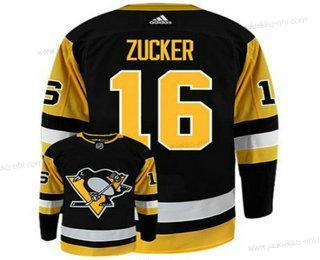 Adidas Miesten Pittsburgh Penguins #16 Jason Zucker Musta Ommeltu NHL Paita