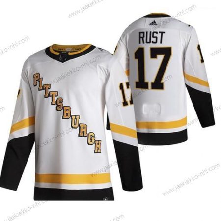 Adidas Miesten Pittsburgh Penguins #17 Bryan Rust Valkoinen 2020-21 Käänteinen Retro Vaihtopaita NHL Paita