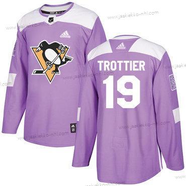 Adidas Miesten Pittsburgh Penguins #19 Bryan Trottier Violetti Aito Taistelee syöpää vastaan Ommeltu NHL Paita