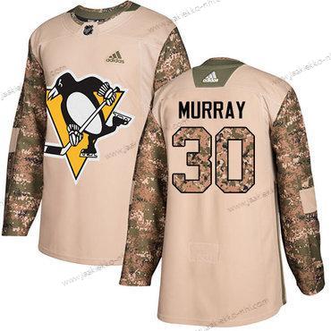 Adidas Miesten Pittsburgh Penguins #30 Matt Murray Maastokuvio Aito 2017 Veterans Day Ommeltu NHL Paita