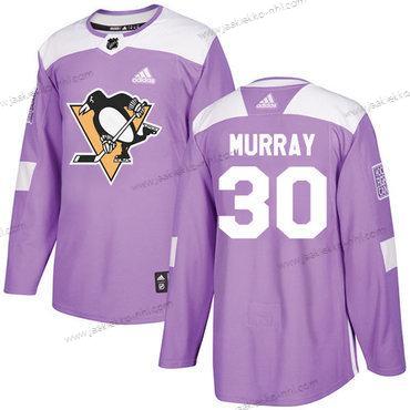 Adidas Miesten Pittsburgh Penguins #30 Matt Murray Violetti Aito Taistelee syöpää vastaan Ommeltu NHL Paita