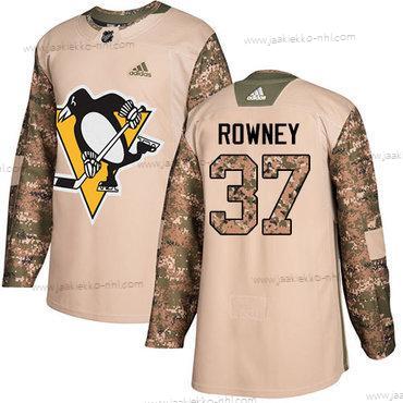 Adidas Miesten Pittsburgh Penguins #37 Carter Rowney Maastokuvio Aito 2017 Veterans Day Ommeltu NHL Paita