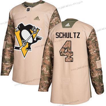 Adidas Miesten Pittsburgh Penguins #4 Justin Schultz Maastokuvio Aito 2017 Veterans Day Ommeltu NHL Paita