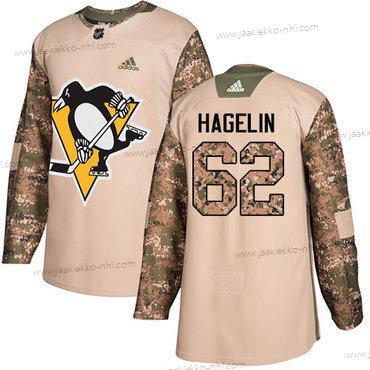 Adidas Miesten Pittsburgh Penguins #62 Carl Hagelin Maastokuvio Aito 2017 Veterans Day Ommeltu NHL Paita