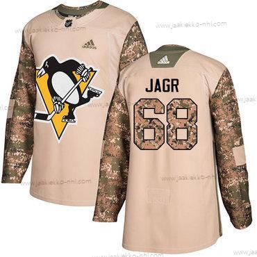 Adidas Miesten Pittsburgh Penguins #68 Jaromir Jagr Maastokuvio Aito 2017 Veterans Day Ommeltu NHL Paita