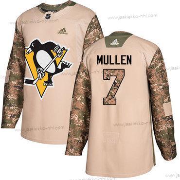 Adidas Miesten Pittsburgh Penguins #7 Joe Mullen Maastokuvio Aito 2017 Veterans Day Ommeltu NHL Paita