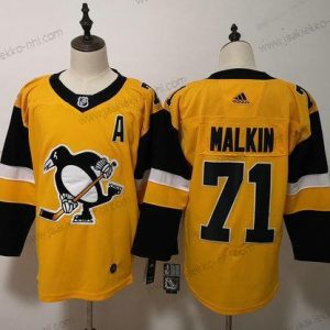 Adidas Miesten Pittsburgh Penguins #71 Evgeni Malkin Keltainen Vaihtopaita Ommeltu NHL Paita