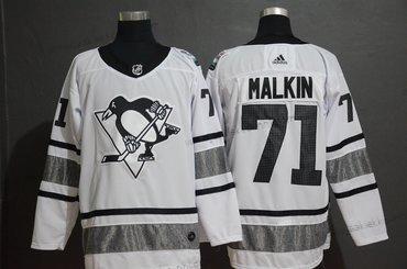 Adidas Miesten Pittsburgh Penguins 71 Evgeni Malkin Valkoinen 2019 NHL All-Star Game Paita