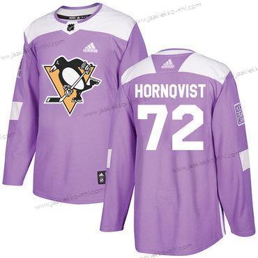 Adidas Miesten Pittsburgh Penguins #72 Patric Hornqvist Violetti Aito Taistelee syöpää vastaan Ommeltu NHL Paita